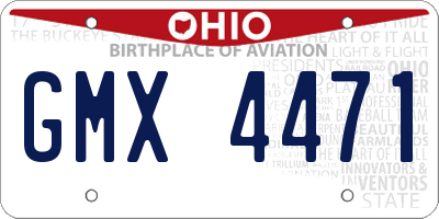OH license plate GMX4471
