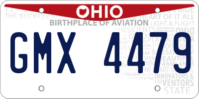 OH license plate GMX4479