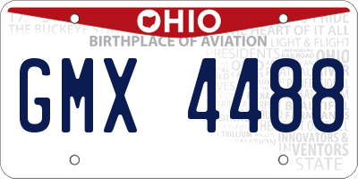 OH license plate GMX4488