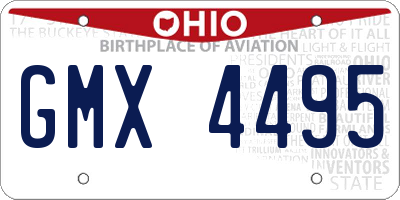 OH license plate GMX4495