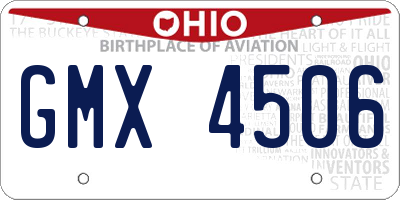 OH license plate GMX4506