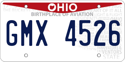 OH license plate GMX4526