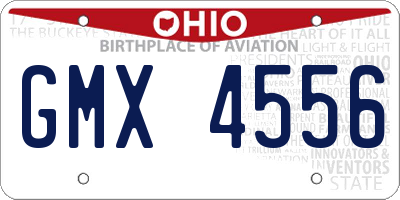 OH license plate GMX4556