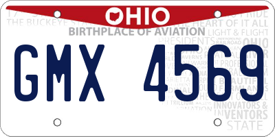 OH license plate GMX4569