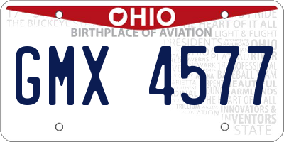 OH license plate GMX4577