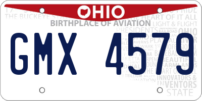 OH license plate GMX4579