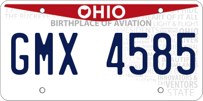 OH license plate GMX4585