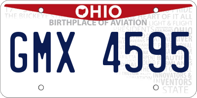 OH license plate GMX4595