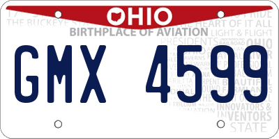 OH license plate GMX4599