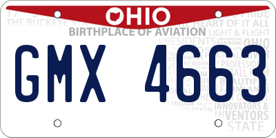 OH license plate GMX4663