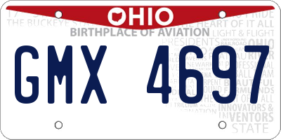 OH license plate GMX4697