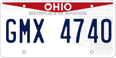 OH license plate GMX4740