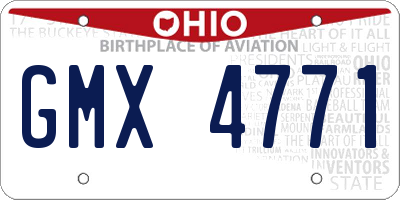 OH license plate GMX4771