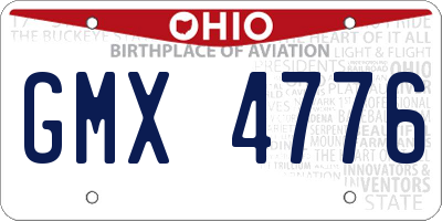 OH license plate GMX4776