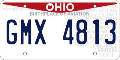 OH license plate GMX4813