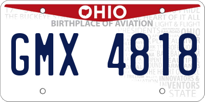 OH license plate GMX4818