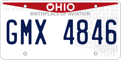 OH license plate GMX4846