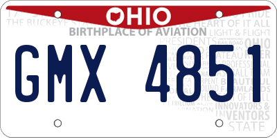 OH license plate GMX4851