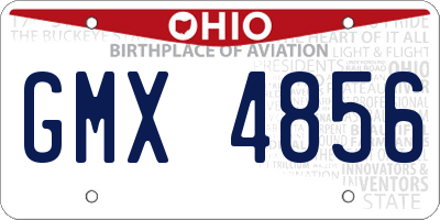 OH license plate GMX4856