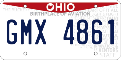 OH license plate GMX4861