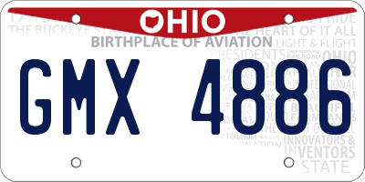 OH license plate GMX4886