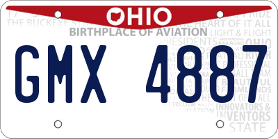 OH license plate GMX4887
