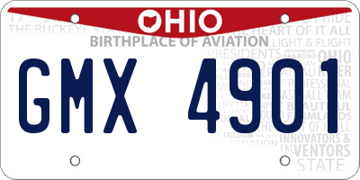 OH license plate GMX4901