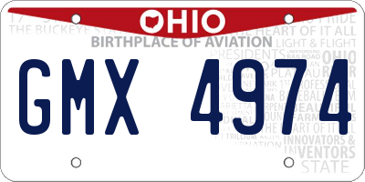 OH license plate GMX4974