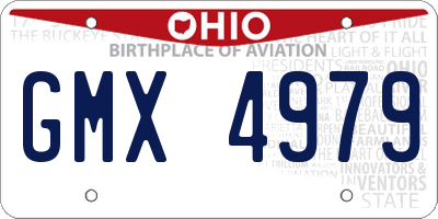 OH license plate GMX4979