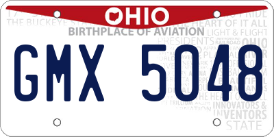 OH license plate GMX5048