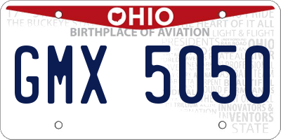 OH license plate GMX5050