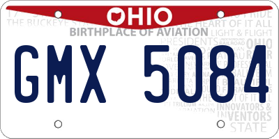 OH license plate GMX5084