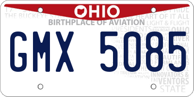 OH license plate GMX5085