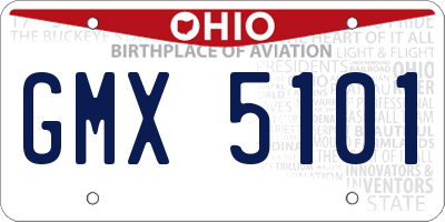 OH license plate GMX5101