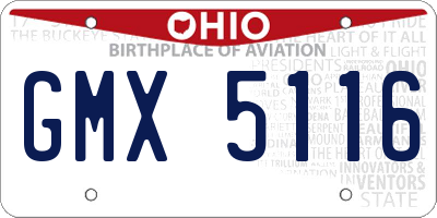 OH license plate GMX5116