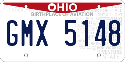 OH license plate GMX5148