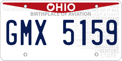 OH license plate GMX5159