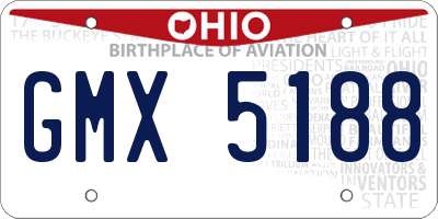 OH license plate GMX5188