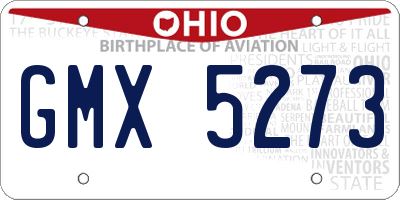 OH license plate GMX5273