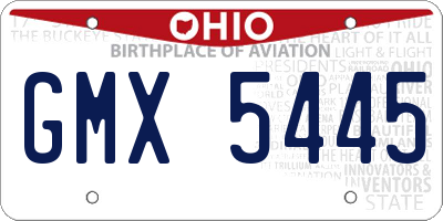 OH license plate GMX5445