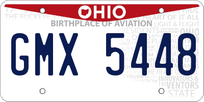 OH license plate GMX5448