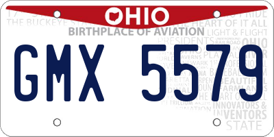 OH license plate GMX5579