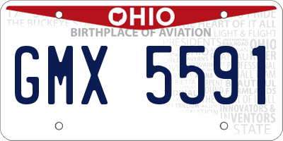 OH license plate GMX5591