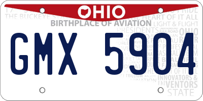 OH license plate GMX5904