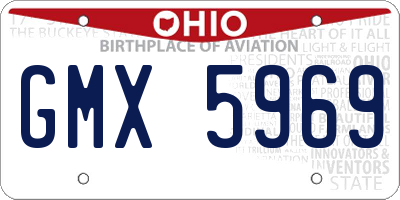 OH license plate GMX5969