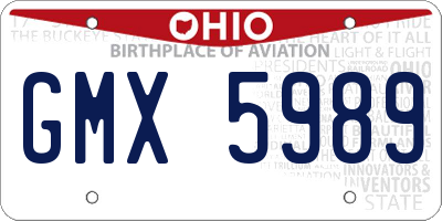 OH license plate GMX5989