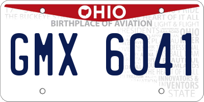 OH license plate GMX6041