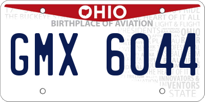 OH license plate GMX6044