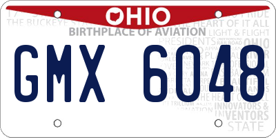 OH license plate GMX6048