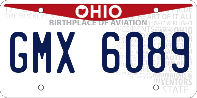 OH license plate GMX6089